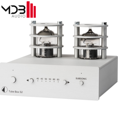 Pro-Ject Tube Box S2 srebrny przedwzmacniacz gramofonowy