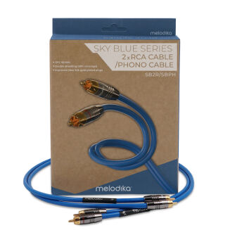 Melodika SB2R07 Sky Blue interkonekt RCA 0.7 m - 2