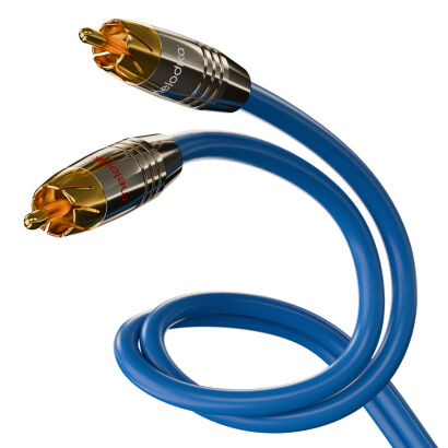 Melodika SB2R10 Sky Blue interkonekt RCA 1 m